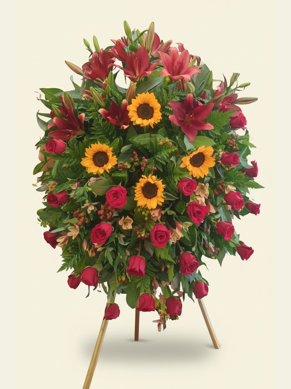 CE-02 · Trípode — Florería Mely Flor